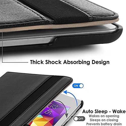 ForeFront Cases® Neue Leder Drehbar Hülle / Tasche / Case / Cover für Samsung Galaxy Tab S 10.5 T800 – Rundum-Geräteschutz und intelligente Auto-Sleep-Wake-Funktion mit 3-JAHRES-GARANTIE VON FOREFRONT CASES – inkl. Eingabestift und Displayschutz - 6