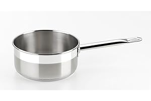 BRA Profesional | Casserole, 18 cm, Acier Inoxydable 18/10, Compatible Tous Feux Dont Induction