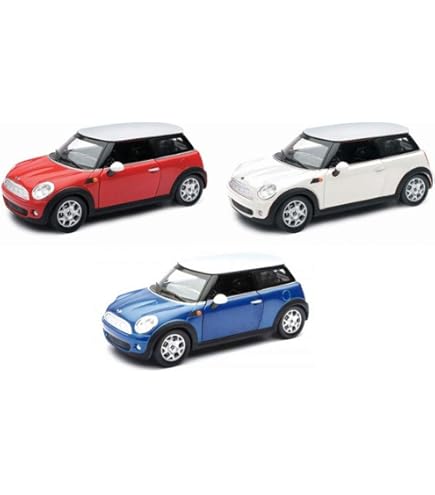 Modellino In Miniatura Mini Cooper 1/24 Welly Giallo Sans Vitrine