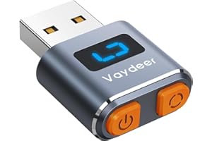 ‎VAYDEER VAYDEER Maus Jiggler USB – Mini Mausbeweger aus Aluminium, Plug & Play, 100 % unauffindbar, 3 zufällige Bewegungsmuster, verhindert Bildschirmsperre im Home Office