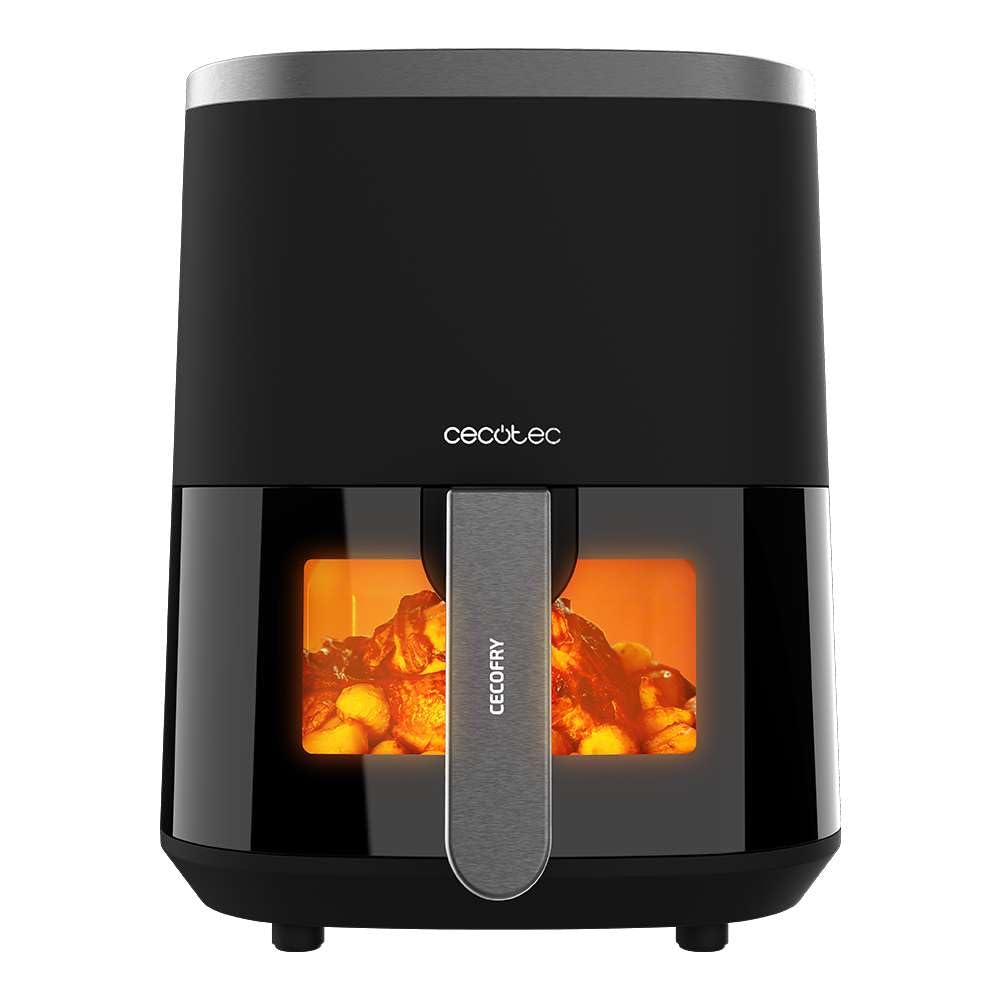 Cecotec Friggitrice ad Aria Cecofry Fantastik Window 4000. Air Fryer Air Fryer. 1400 W, Capacità 4 L, 9 Menu, Controllo Tattile, Tecnologia Perfectcoo, Tempo Regolabile 80-200ºc, 0-60 Minuti