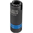 Klein Tools 66031 3-in-1 Slotted Impact Socket, 12-Point Deep Sockets, Coaxial Spring Loaded, 3/4 and 9/16-Inch Hex Sizes, 1/2-Inch Drive