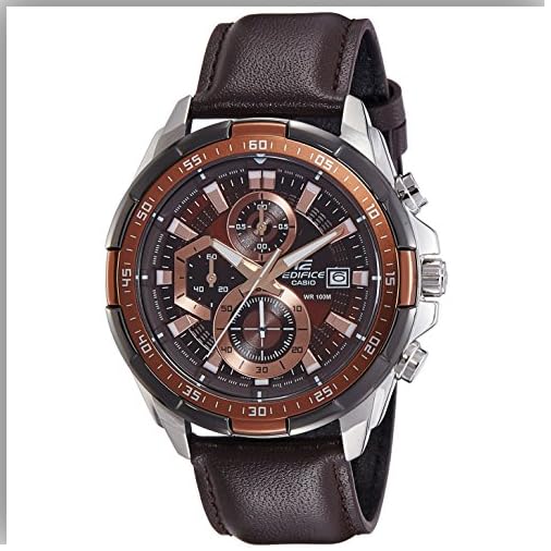 casio edifice ex194 leather chronograph