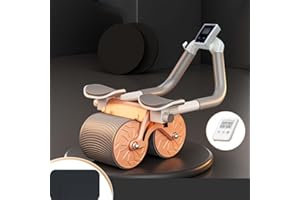 SUNSHINE SMILE Ab Roller Wheel, Roulette Abdominaux, Rouleau Abdominal à Rebond Automatique, AB Roller, Roue Abdominale à Rebond Automatique pour Abdominaux, Roue Abdominale avec Tapis d'entraînement