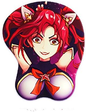 Xkouz mouse pad Mouse Pad Wrist Three-Dimensional Padded Wrist Game Big Chest Mouse Pad (260*218*156Mm)