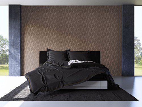 Tapete Braun Vliestapete in Stoff Optik , schöne, moderne, edle Tapete im Grafik Design , für Wohnzimmer, Schlafzimmer oder Küche inklusive Newroom Tapezier Ratgeber mit Tipps für perfekte Wände - 7