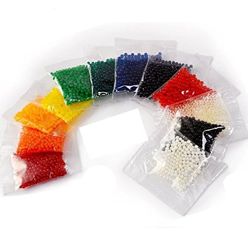 12 Farben -3000 Stück,Tesan Wasser Perlen Wasserperlen Gelperlen Aquaperlen Vaseenfüller für Hochzeit und Möbel Dekoration - 5