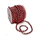 Produktbild Perlenband Christbaumkette Christbaum Perlenkette Perlengirlande Perlenschnur Weihnachten Advent Hochzeit Deko Tischdeko Meterware rot (S-P10-04-red)