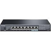 BrosTrend 8X 2,5-Gigabit Ports LAN Switch 2,5 Gbit/s Ethernet Netzwerk Switch (VLAN/Statisch Link-Aggregation, Unmanaged Lüft