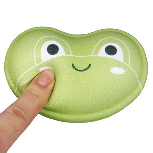 HIMRY weiche Handballen Auflage, Ergonomisch geformte Silikon Handauflage, Gel Handgelenkauflage mit Lustigem Cartoon Motiv, Rutschfeste Flex Auflage, Grüner Frosch, KXC5113 greenfrog - 3