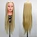 Neverland Professional 26" Super Long 100% Synthetic Hair Hairdressing Equipment Styling Head Doll Mannequin Training Head Tools Braiding Cutting Student Practice Model with Clamp