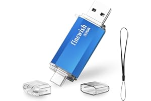 GEWEO CLé USB 32 Go, 2 en 1 USB C Pendrive 32gb Portable Clef USB 32go Type C Memory Stick 32 GB pour Huawei Xiaomi Oneplus OTG Android Appareils TéLévision (Bleu)