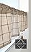 Produktbild cozymomdeco handgefertigt Natürliche Baumwolle Cafe Gardine, Küche Volants, europäische ländlichen Fashion Fenster Vorhang für Home, ein Stück Leinen 32 (W) X128 (L) cm beige