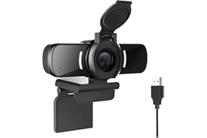 LarmTek Webcam for Pc,1080P Webcam with Webcam Cover,Usb Computer Camera with Built-in Mic for Live Streaming Gaming Calling Video Conferencing,W5,UK