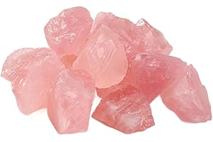 YEWSEAS Piedra curativa de cuarzo rosa, turmalina, cristal de roca, 100 % natural, cuarzo rosa, 100 g, se puede utilizar para la decoración de acuarios, feng shui, flores, colgantes y collares