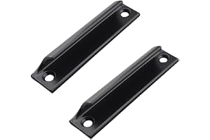 XPEX 2 Pezzi Maniglie Porte Esterne,Maniglia in Lega di Alluminio,Maniglia per Porta Scorrevole,Maniglia per Porta Balcone,Maniglia per Cassetto dell'Armadio,per Finestre, con Viti（Nero）