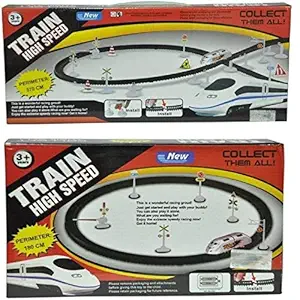 F Z Collections Presents Awesome Combo of High Speed Metro with Round Track Battery Operated Train (White)