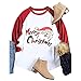 Produktbild TianWlio Frauen Langarmshirt Bluse Hoodie Pullover Langarmshirt Kapuzenpullover Sweatshirt Herbst Schaf Drucken Rundhals Bluse Weihnachten Langarm Lose Tops