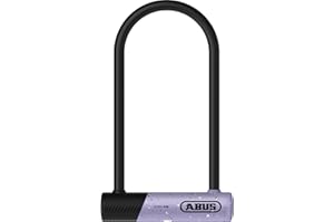ABUS Candado 410K Ultra para bicicleta y scooter eléctrico, práctico y robusto candado para bicicleta con práctico soporte para transporte - Accesorios para bicicleta - Variante 150HB230, color morado