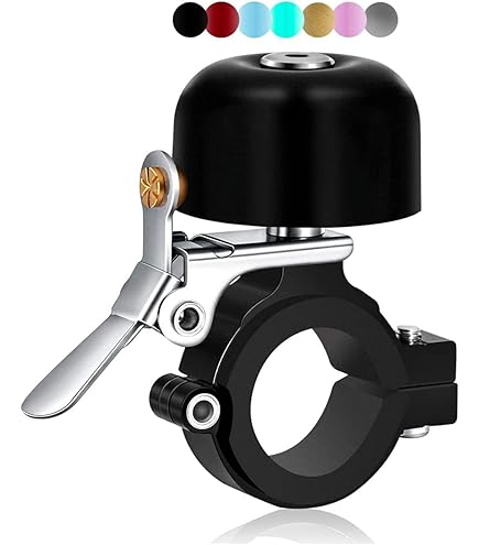 thumbnail image 2 of TITAN Bike Bicycle Scooter Handlebar Bell – Classic Chrome Ding-Ding Ring, Removable Sticker 2 of 5