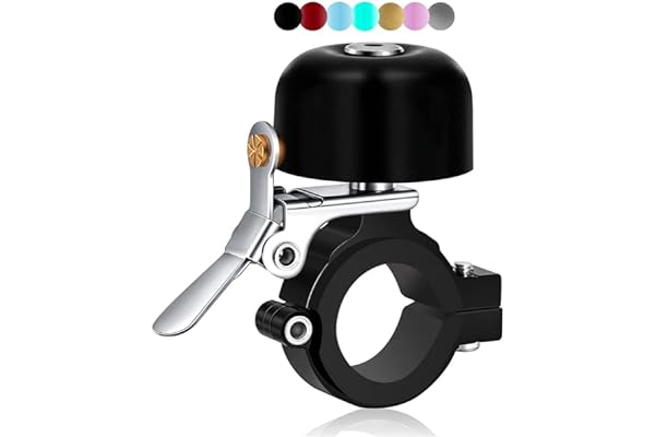Greallthy Sonnette de vélo Sonore 90dB, Classique Sonnette Velo en Laiton pour Guidon de 22.2 à 31.8 mm,Sonnette pour vélo de Course et VTT Accessoire de vélo pour Enfants et Adultes.