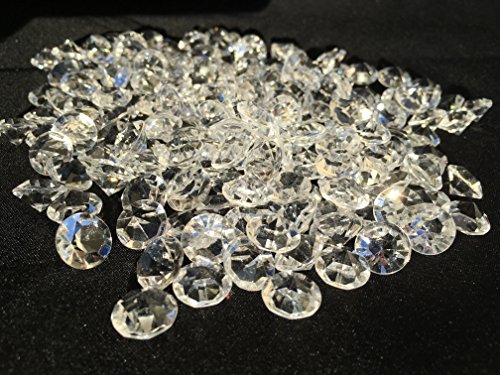 200 Stück 11mm glitzernde Deko Diamanten Brillianten Strasssteine Acrylsteine transparent klar kristall basteln Gltzersteine Schmucksteine Strass Steine zum Verzieren Dekorieren von CRYSTAL KING