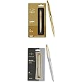 Parker Classic Gold GT Ball Pen + Galaxy Stainless Steel Gold Trim Ball Pen