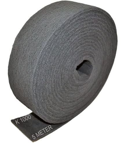 POLIWELL Schmirgeltuchrolle Set – 5 Körnungen (150 Bis 600), Aluminiumoxid, 2,5 Cm X 6 M, Inkl. Spenderbox