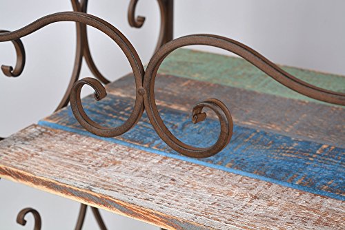 Schrank Weinregal Flaschenboard Shabby Vintage Industrie Design Holz Antik Eisen - 7