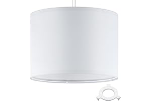 Weewooday 1 Set Fabric Lampshade for Ceiling Lights, Table Lamps and Floor Lamps, with E27 to E14 Adapter Ring, Modern Linen Lamp Shades for Living Room, Bedroom, Home Decoration(10 Inch,Beige)