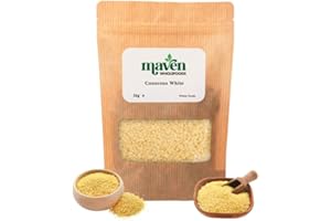 Maven Wholefoods Couscous | GMO Free 1kg | Vegan | Natural | Source of Protien | High Fibre | Nutritious | Suitable for Vegetarian | Packed Fresh in Resealable Bags (1kg)
