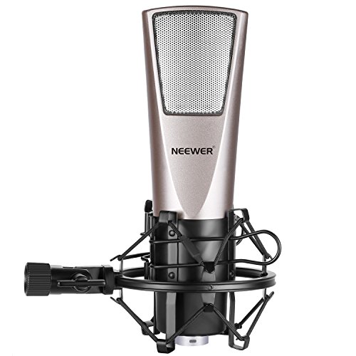 Neewer Cardioide Micrófono de Condensador (Malla de Acero)con Montaje
