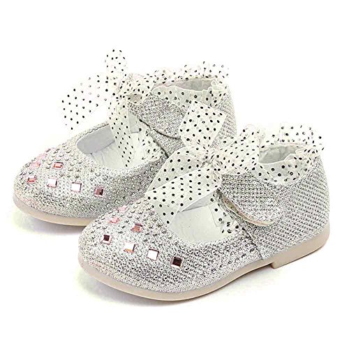 Hunpta Baby Mädchen Prinzessin Schuhe Kind Spitze Diamanten Leder Tanzschuhe - 2