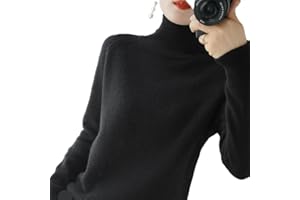 DYJAGYO Jersey Cuello Redondo Mujer,Jersey Cuello Redondo Cashmere,Jersey Cuello Redondo Cashmere,Jersey Cuello Redondo Cashmere Mujer