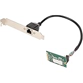 M.2 Server NIC, M.2 B Key M Key Single Port Gigabit Internet Adapter für I225 V, 2.5G RJ45 Server Netzwerkkarte für 10 32 64b
