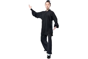 Rubruan Tai Chi Uniform Anzug – Chinesische Kampfkunst Kung Fu Wing Chun Shaolin Trainingsanzug Unisex Taoistische Dao Kleidung Jacke Hose – Hanf