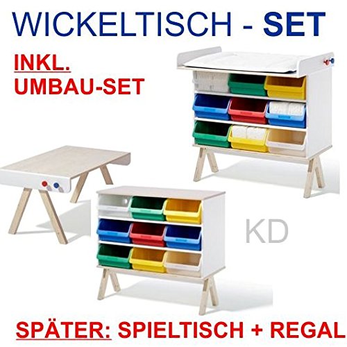 Preisvergleich Produktbild Lampert Famille Garage – Set Wickeltisch inkl. Umbauset - Richard Möbel