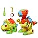 YIXIN Set of 2 Dinosaur Assembly Disassembly Toy and Pull Toys for Kids 3 Years Old with Screw Nuts
