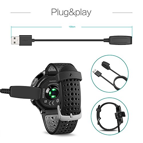 TUSITA Charger for Garmin Forerunner 35 230 235 630 645 Music 735XT, Approach G10 S20, Vivomove HR - USB Charging Cable 100cm - GPS Smartwatch Accessories (1-PACK) - Image 4