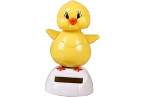 GUOML Ogquaton Jouet balançoire de voiture, poussin mignon de bande dessinée actionné solaire Flip Flap Pot Swing Jouet Ornement de tableau de bord de voiture commode et pratique