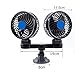 Produktbild 12 V Auto Lüfter 24 V non-leaf Klimaanlage Fan 220 V 12 V, Sucker Typ Home Mute Fan Speed verstellbar Base Double Head 12 V