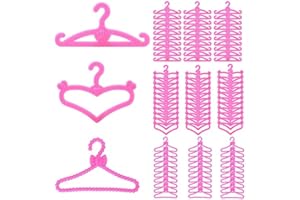 Festfun 70 Cintres de Poupée Set Cintres Accessoire pour Barbi Poupée Fille de 11,5 Pouces