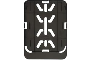 3D CARBON DESIGN 1x Kennzeichenhalter für Versicherungskennzeichen 135 x 110 mm (für Mofa - Roller - S-Pedelec - E-Bike - Moped - L-Krad - Leichkraftrad) (Schwarz (Unlackiert))