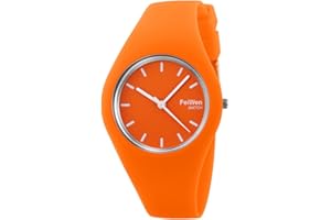 FeiWen Moda damska analogowy zegarek kwarcowy dla dziewczyny kobiety minimalizm codzienna sukienka zegarki na rękę wielokolorowe miękkie gumowe etui i pasek