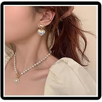Set Collana E Orecchini A Farfalla Con Perle – Placcato Oro, Gioielli Per Donne E Ragazze