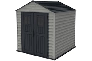 EZOOZA StoreMax 7'x7' Duramax Plus PVC-Gartenhaus, 210 x 210 x 231 cm