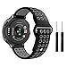 Produktbild MoKo Armband für Garmin Forerunner 235, Silikon Replacement Uhrenarmband Sportarmband Erstatzband für Forerunner 220/230/620/630/735XT, Approach S20/S5, 130mm-216mm, Schwarz/Grau