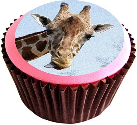 Giraffe (image2) edible cake toppers (12 of 38mm 1.5inch) #114