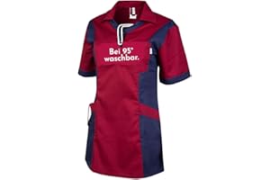 Clinotest Damenkasack Julia - 95 Grad waschbare, kochfeste Kasacks ohne Einlaufen - Kasack aus 65% Polyester, 35% Baumwolle - Pflege Berufsbekleidung für Krankenschwester, Altenpflege, Kosmetik uvm.