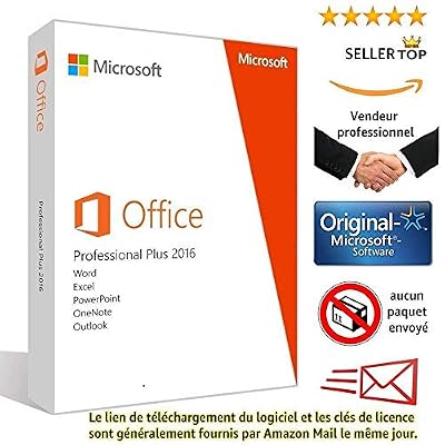 LUSANITY Office 2016 Professional Plus pour 1PC | Licence perpétuel | Pas d'abonnement | Licence numérique originale | Envoi Numérique | windows 7-8-10